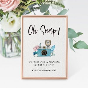 wedding hashtag sign