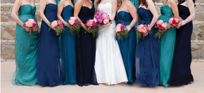 Brides in Ombre Shades of Blue