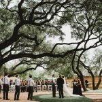 outdoor ceremony at magnolia hall