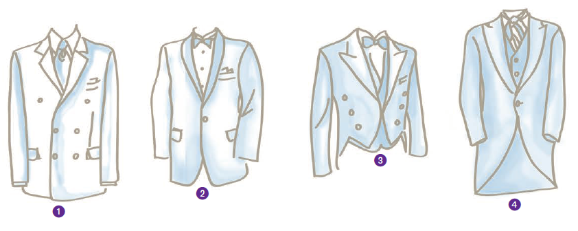 types of formal wear