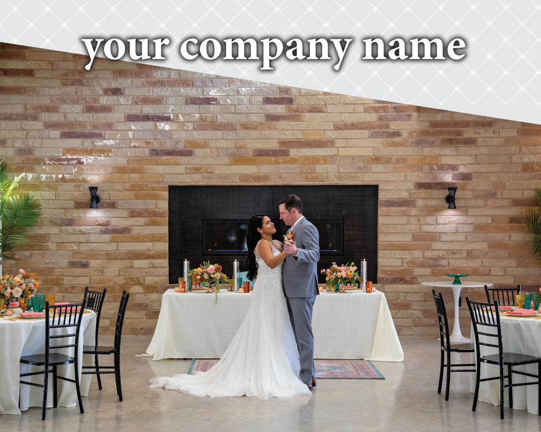Sample sponsorship photo panel with company name